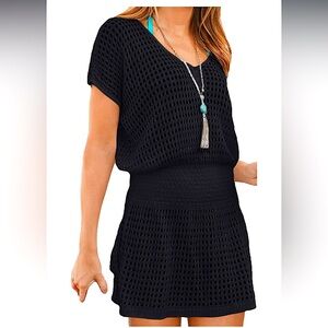 Black Knit Cover-up Dress